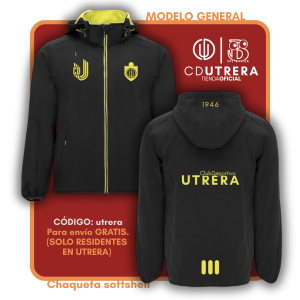 C.D. UTRERA - Chaqueta softshell - Negro